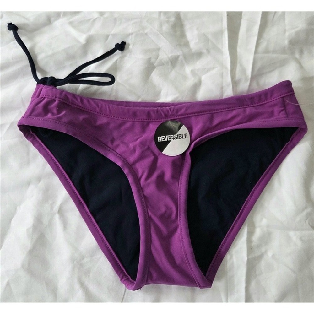NWOT Asics XS Kaitlyn Reversible Sports Bikini Bottom Blue Purple 130027